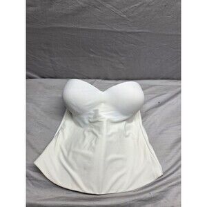36DD White Strapless Seamless Padded Hook & Eye Corset